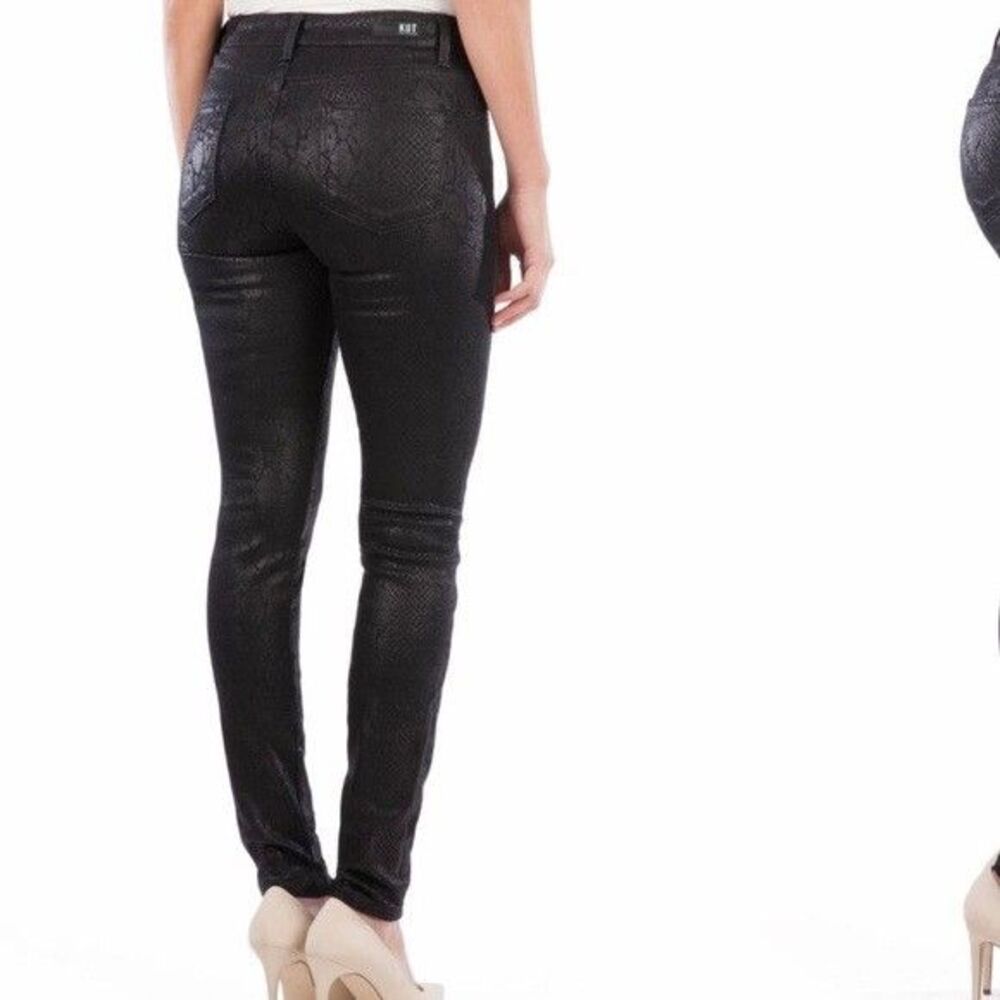 KUT FROM THE KLOTH Black Snake Mia High Rise Ankle Toothpick Skinny Jeans SIZE 8 - Picture 2 of 16